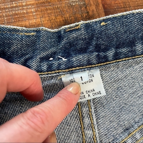 ALFRED Sung Blue Denim High Waisted Straight Leg Mom Jeans - Picture 11 of 13